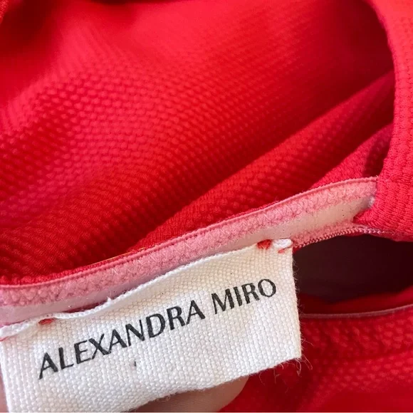 Alexandra Miro Audrey One Piece Swimsuit in Coral Red Estimated XS - Picture 5 of 7